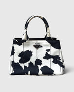 2000s Prada Cow Print Canapa 2-Way Handbag