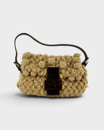 Vintage Fendi Crochet Knit Baguette Shoulder Bag 90s