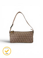 1990s Fendi Zucca Mini Shoulder Bag