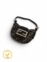 90s Fendi Zucca Mini Croissant Handbag