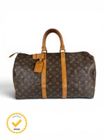 1982 Louis Vuitton Keepall 45 Duffle Handbag