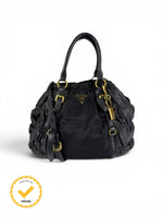2010s Prada Tessuto 2Way Black Handbag