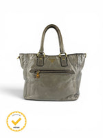 2010s Prada Vitello Shine Cargo Tote Bag