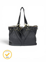2000s Yves Saint Laurent Rive Gauche Leather Reversible Tote Bag