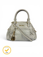 2010s Miu Miu Vitello Shine 2Way Charm Handbag