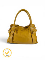 2010s Miu Miu Grained Leather Large Ruffle Handbag