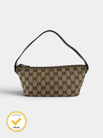 2000s Gucci GG Monogram Pochette Boat Bag