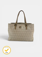 90s Fendi Zucca Beige Handbag