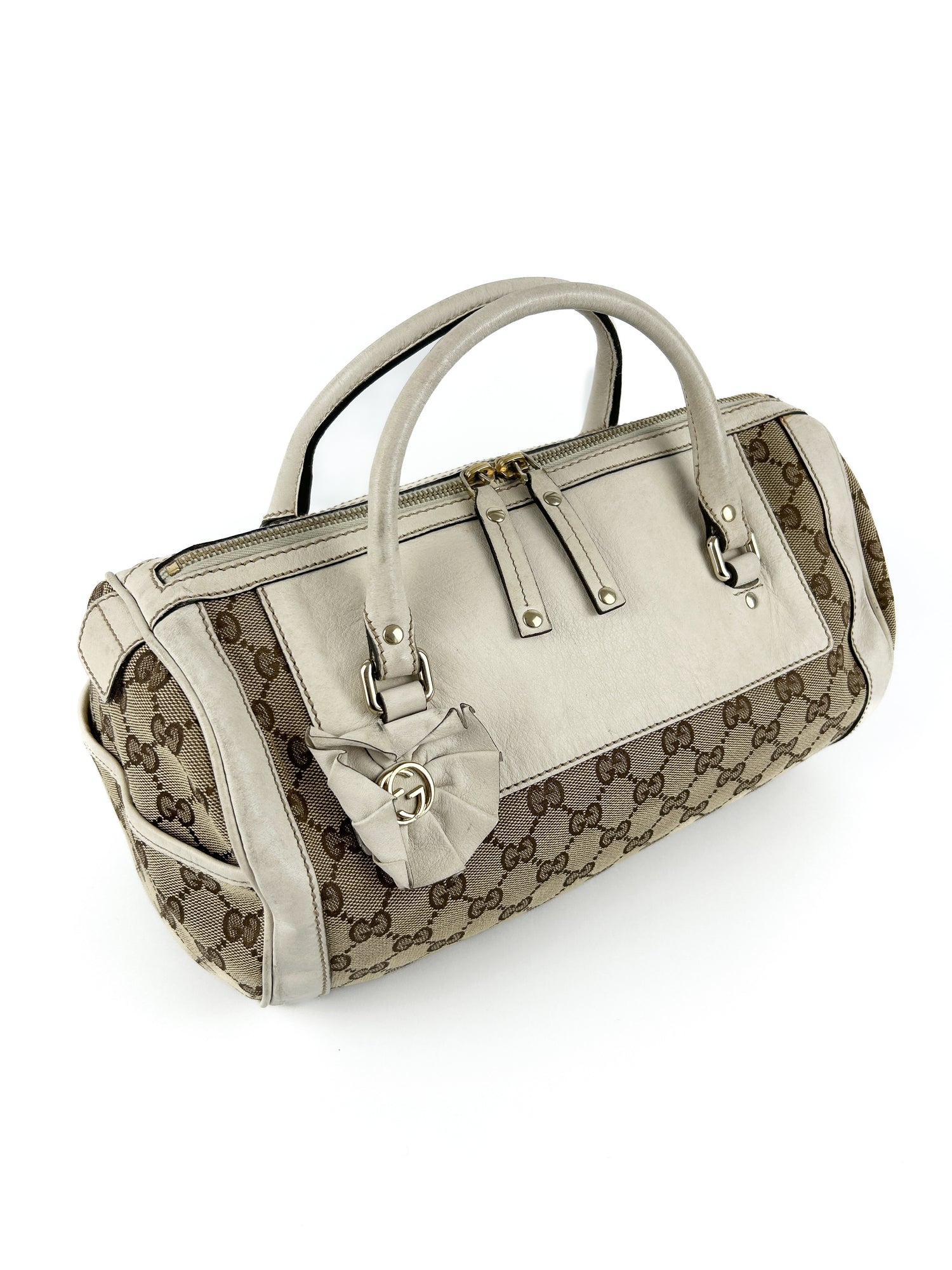 Vintage Gucci Monogram Boston Handbag 2000s