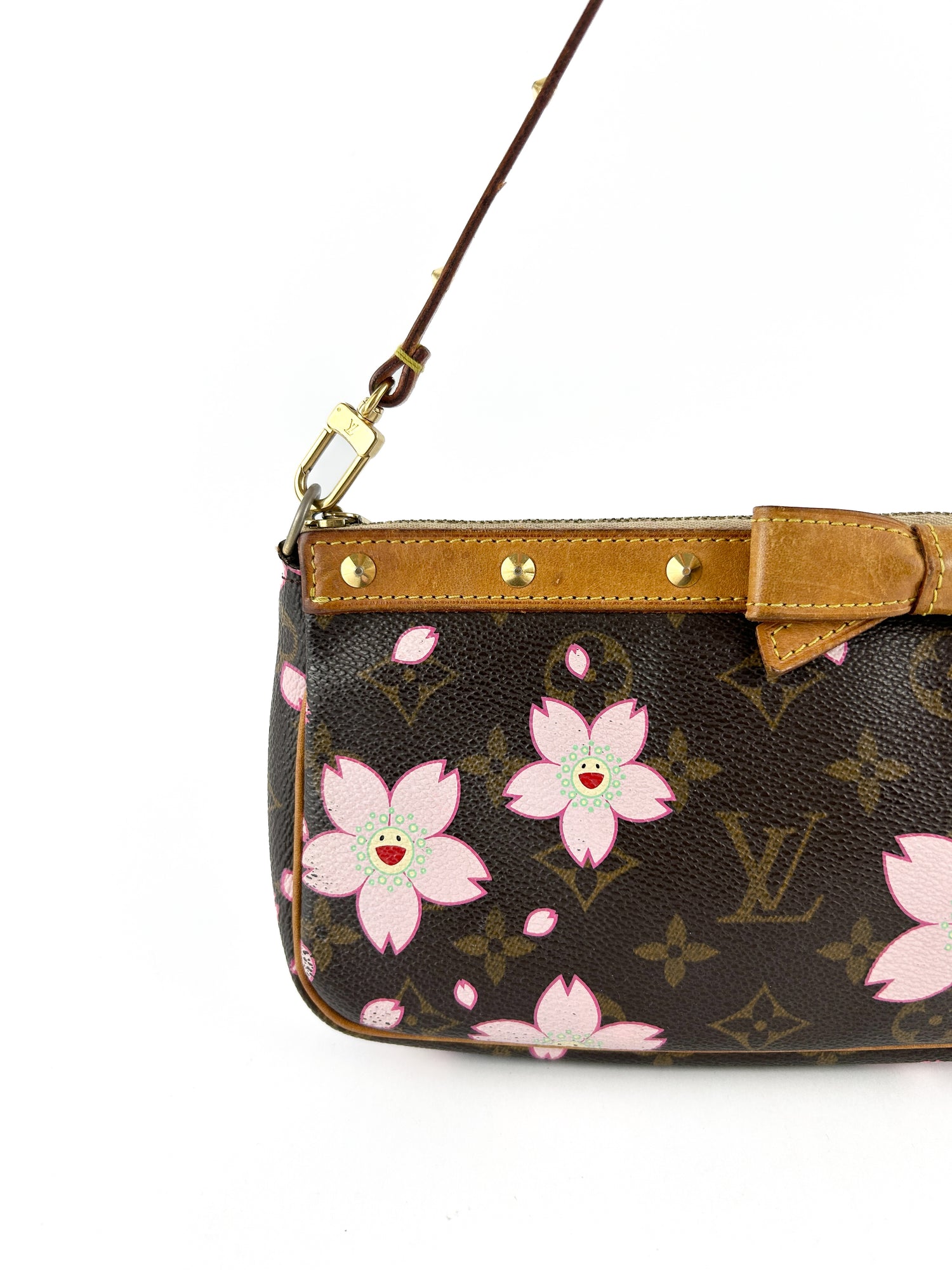 Vintage Louis Vuitton Takashi Murakami Cherry Blossom Pochette Bag (2003) RARE