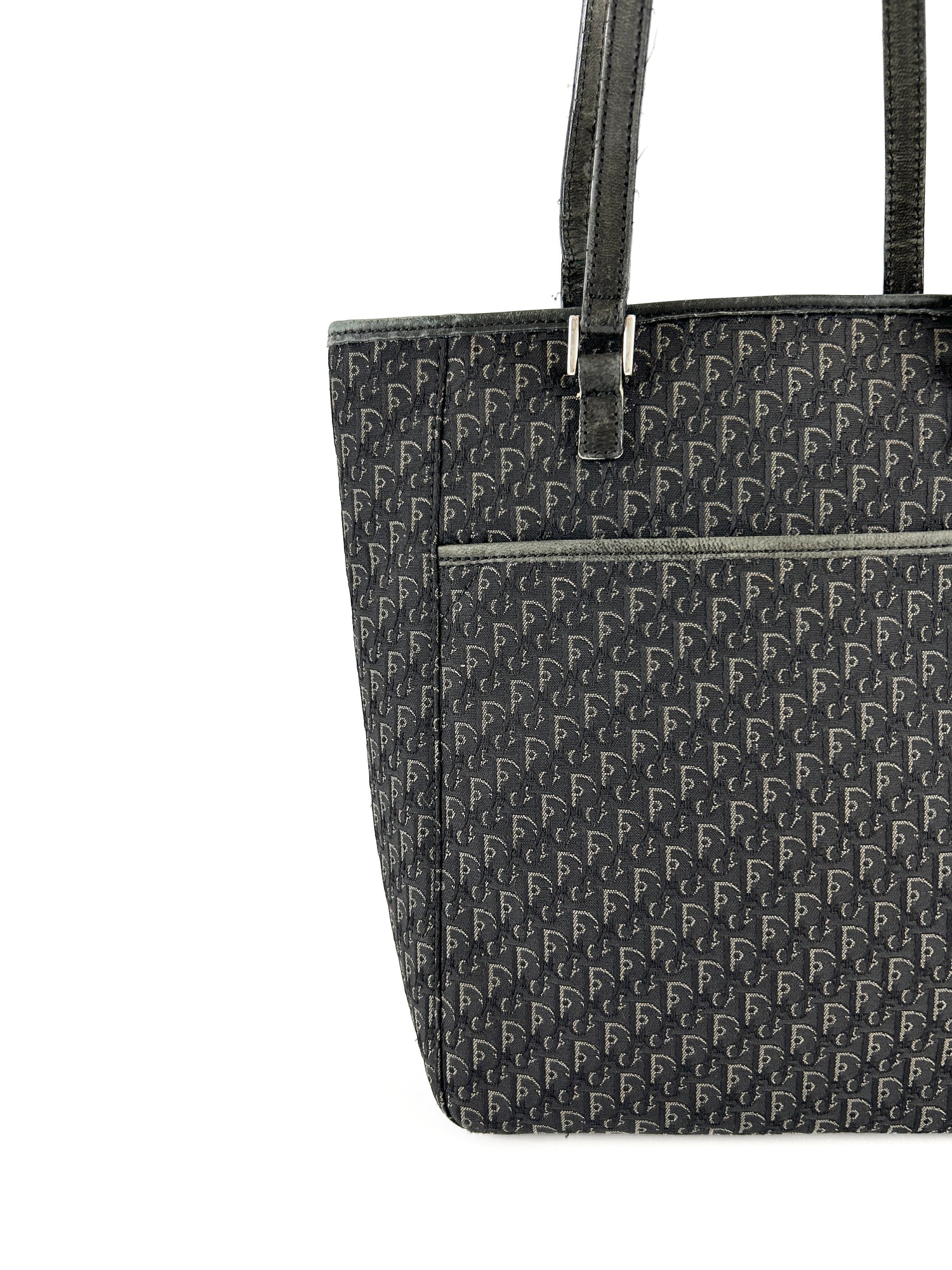 Vintage Christian Dior Monogram Black Tote Bag (2003)