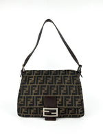 Vintage Fendi Zucca Mamma Baguette Shoulder Bag