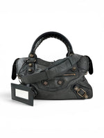 2010s Balenciaga The Giant City 21 Dark Grey Leather Handbag