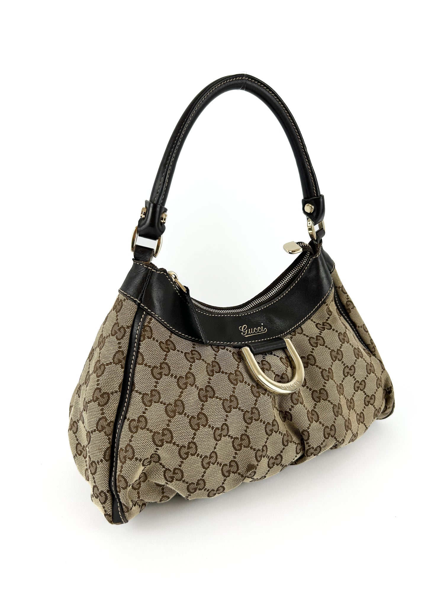 Vintage Gucci Monogram Mini D-Ring Abbey Handbag 2000s