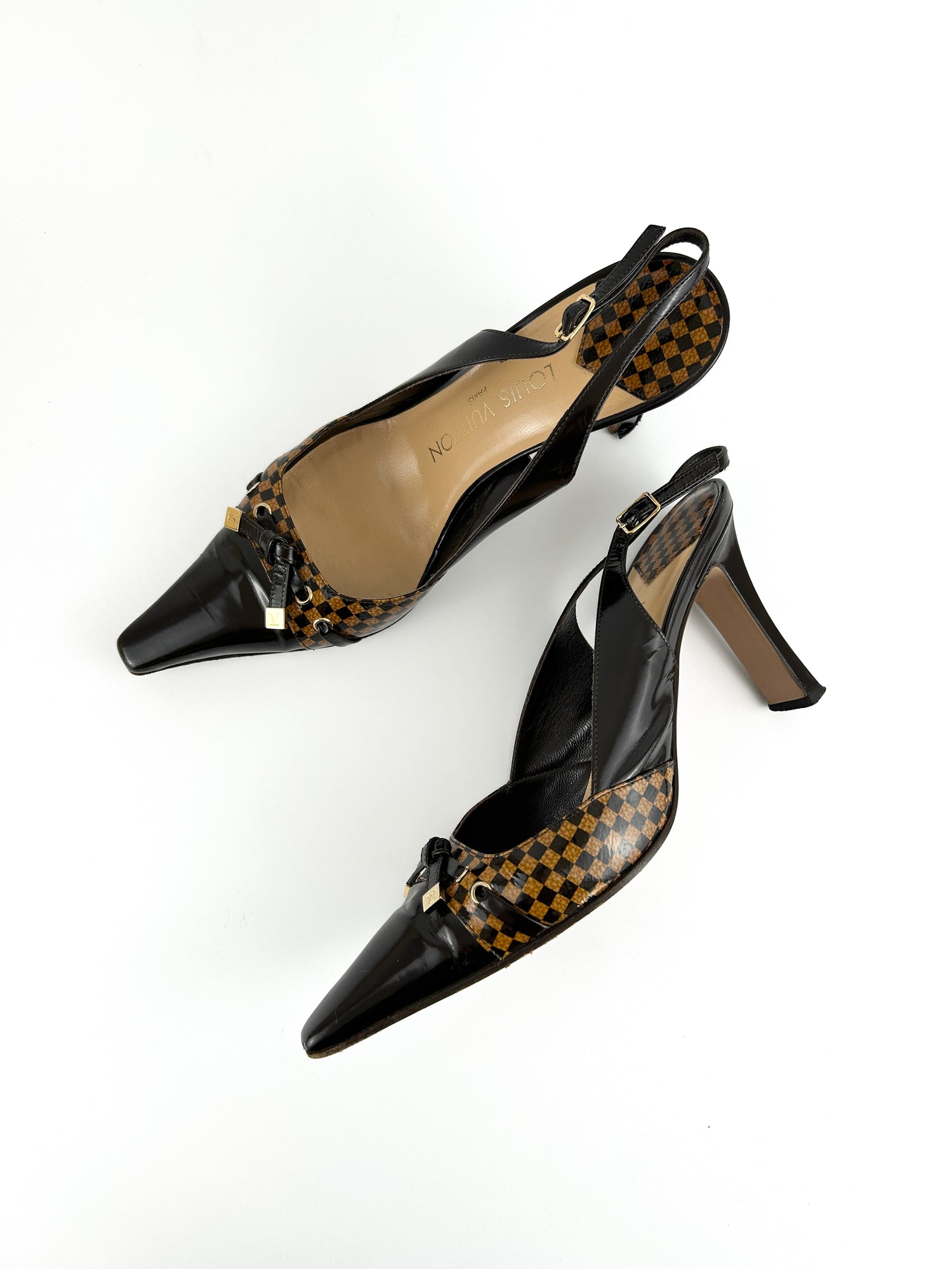 Vintage Louis Vuitton Slingback Kitten Heels