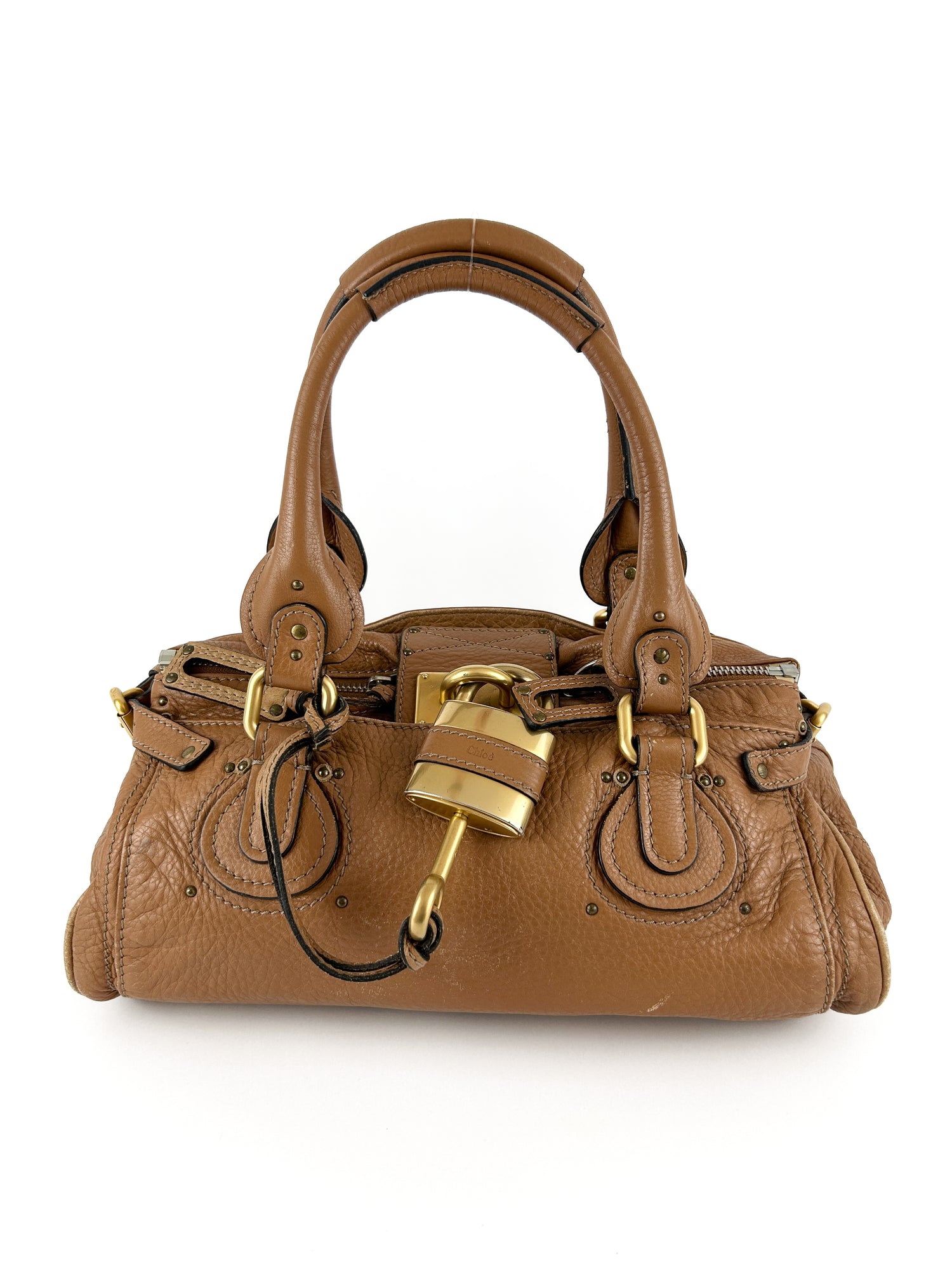 Vintage Chloe Paddington Burnt Brown Leather Handbag (2000s)