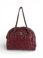 2009/2010 Chanel Ultra Stitch Burgundy Bowling Chain Handbag