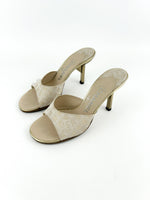 Vintage Chanel Travel Line Champagne Gold Heels