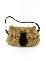 Vintage Fendi Crochet Knit Baguette Shoulder Bag 90s