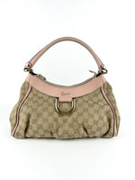 Vintage Gucci Monogram D-Ring Shoulder Bag 2000s