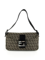 Vintage Fendi Zucca Baguette Shoulder Bag 90s