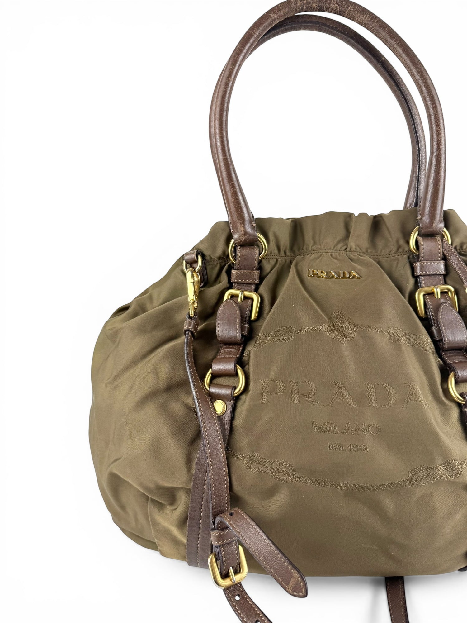 2010s Prada Logo Nylon 2Way Handbag