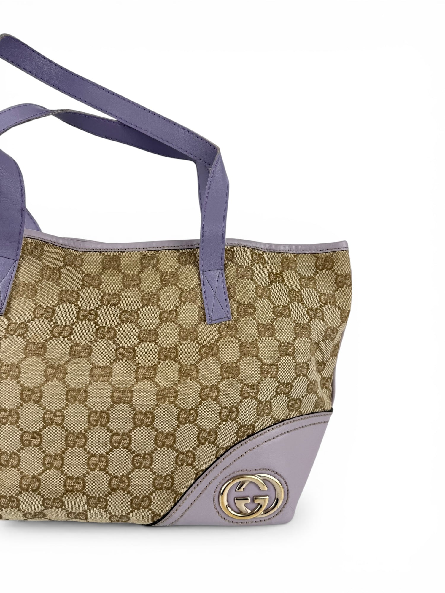 Vintage 90s Gucci GG Monogram Britt Tote Bag