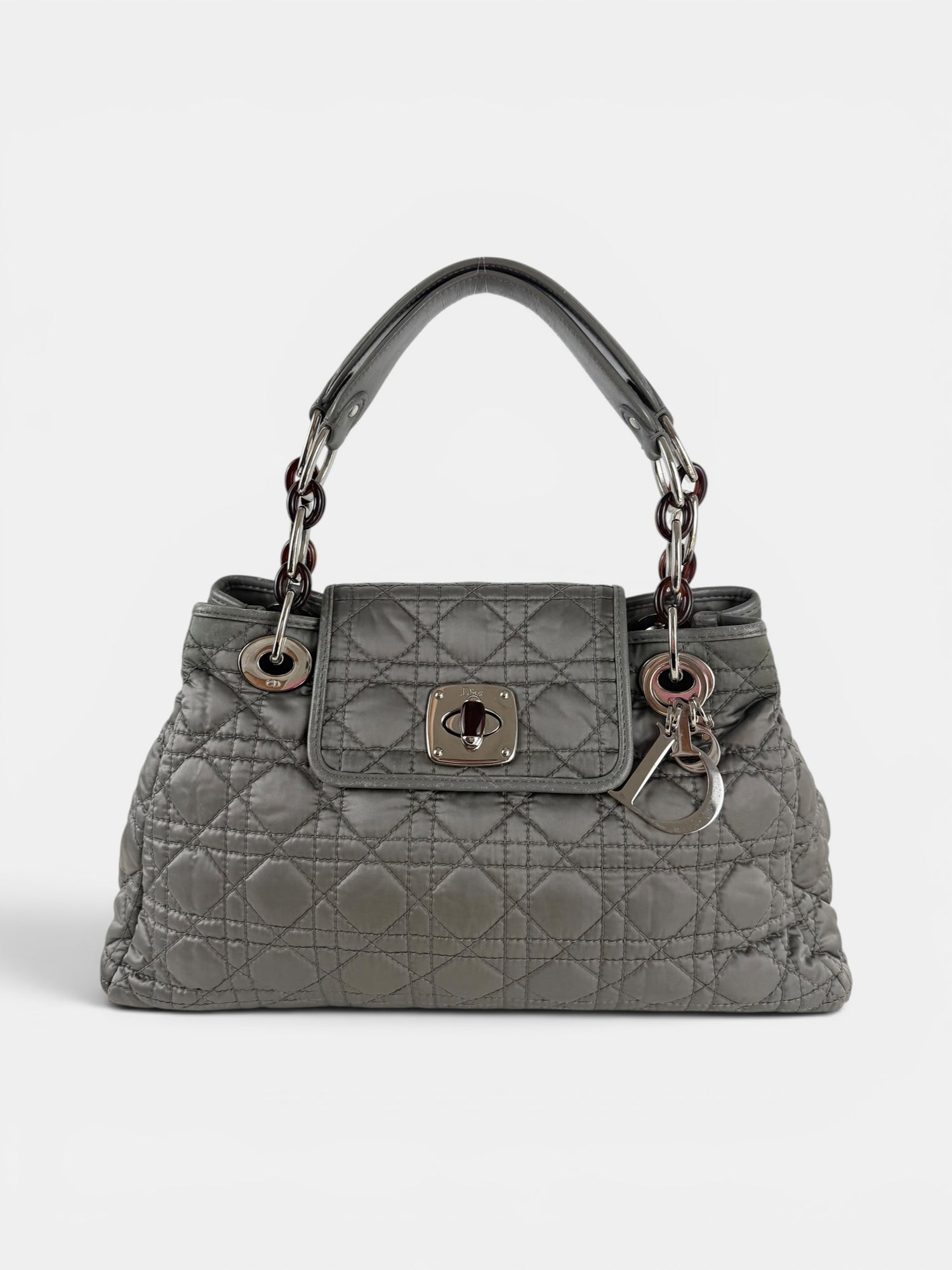 2009 Christian Dior Charming Lock Grey Handbag