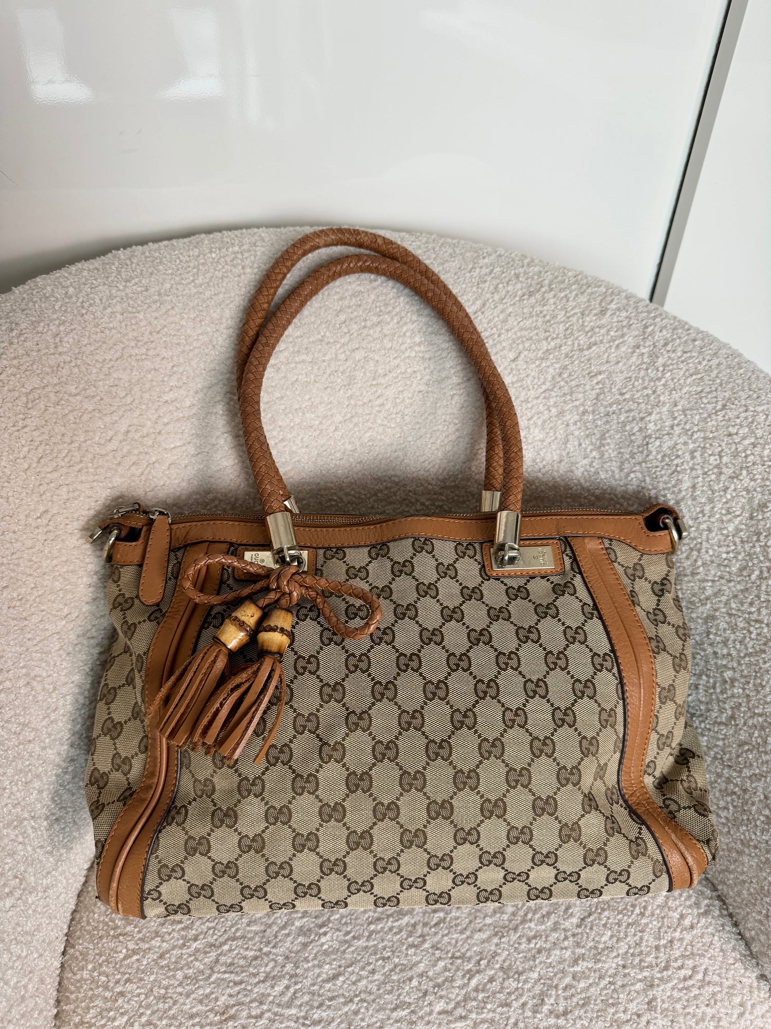 2000s Gucci Bella GG Monogram Tote Bag