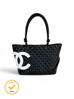 2000s Chanel Cambon B&W Tote Bag