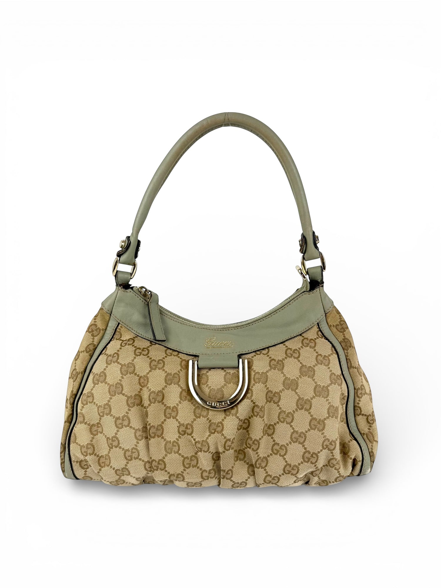 Vintage 90s Gucci Monogram Mini D-Ring Shoulder Bag