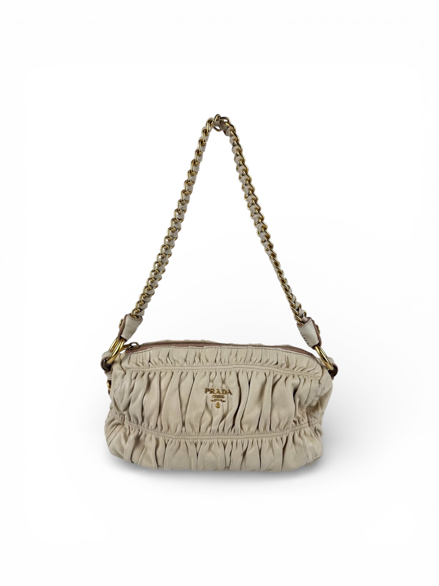 2010 Prada Nappa Gaufre Chain Shoulder Bag