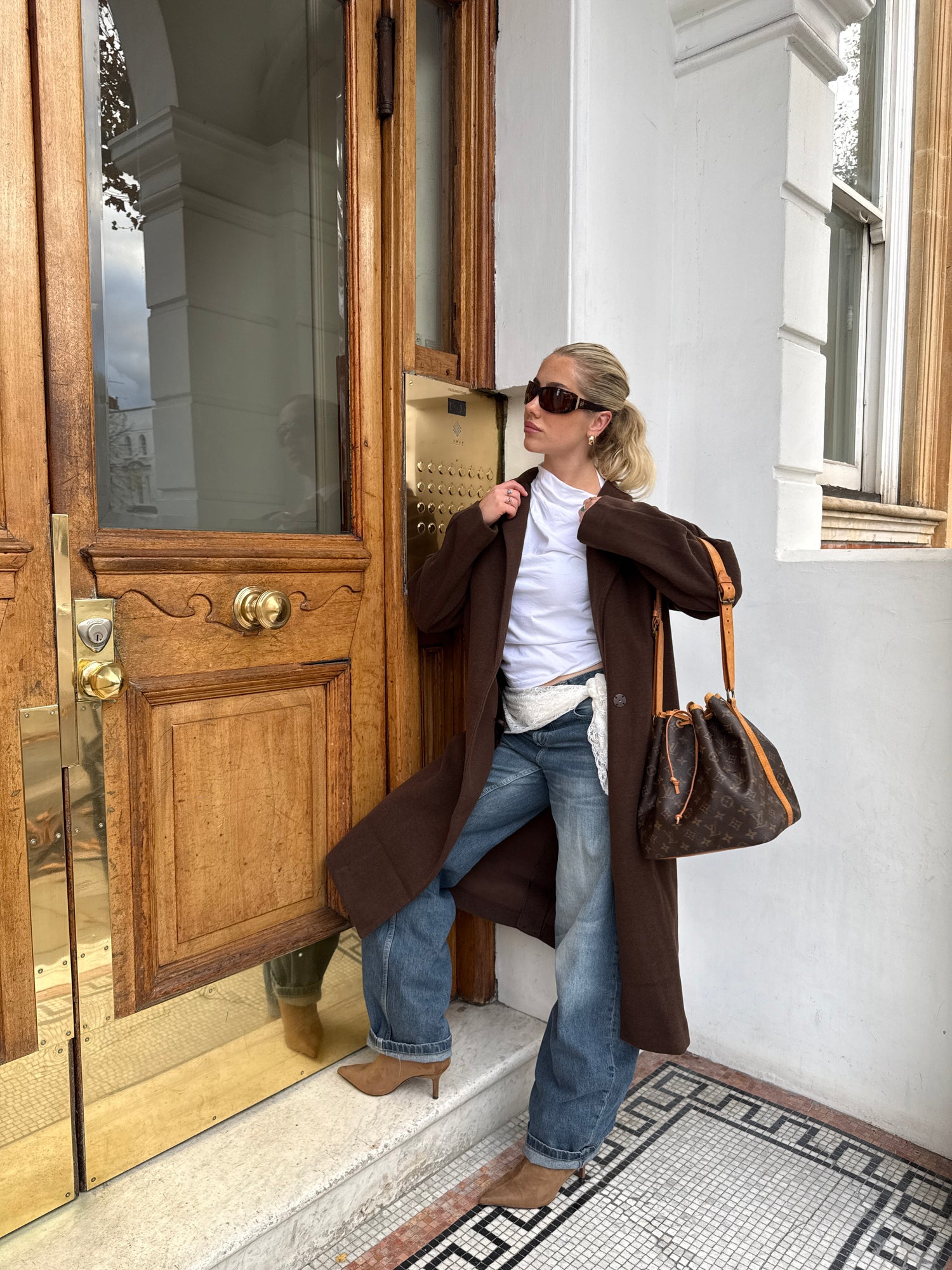 Vintage 90s Louis Vuitton Petit Noe Drawstring Shoulder Bag