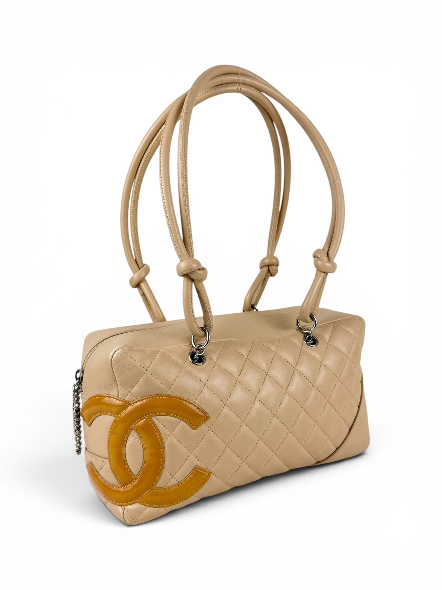 2005 Chanel Cambon Leather Bowling Handbag
