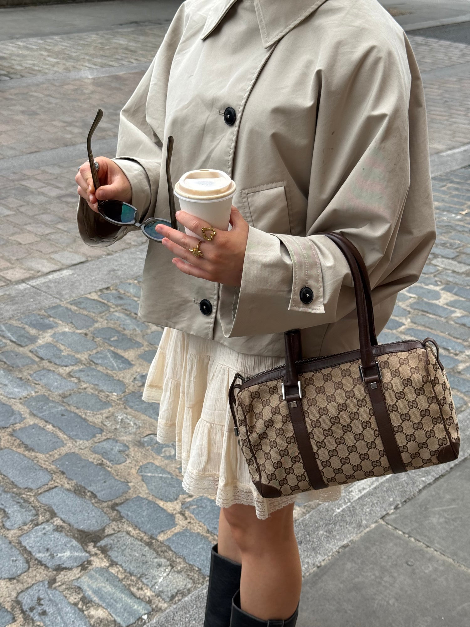 Vintage Gucci Monogram Boston Handbag