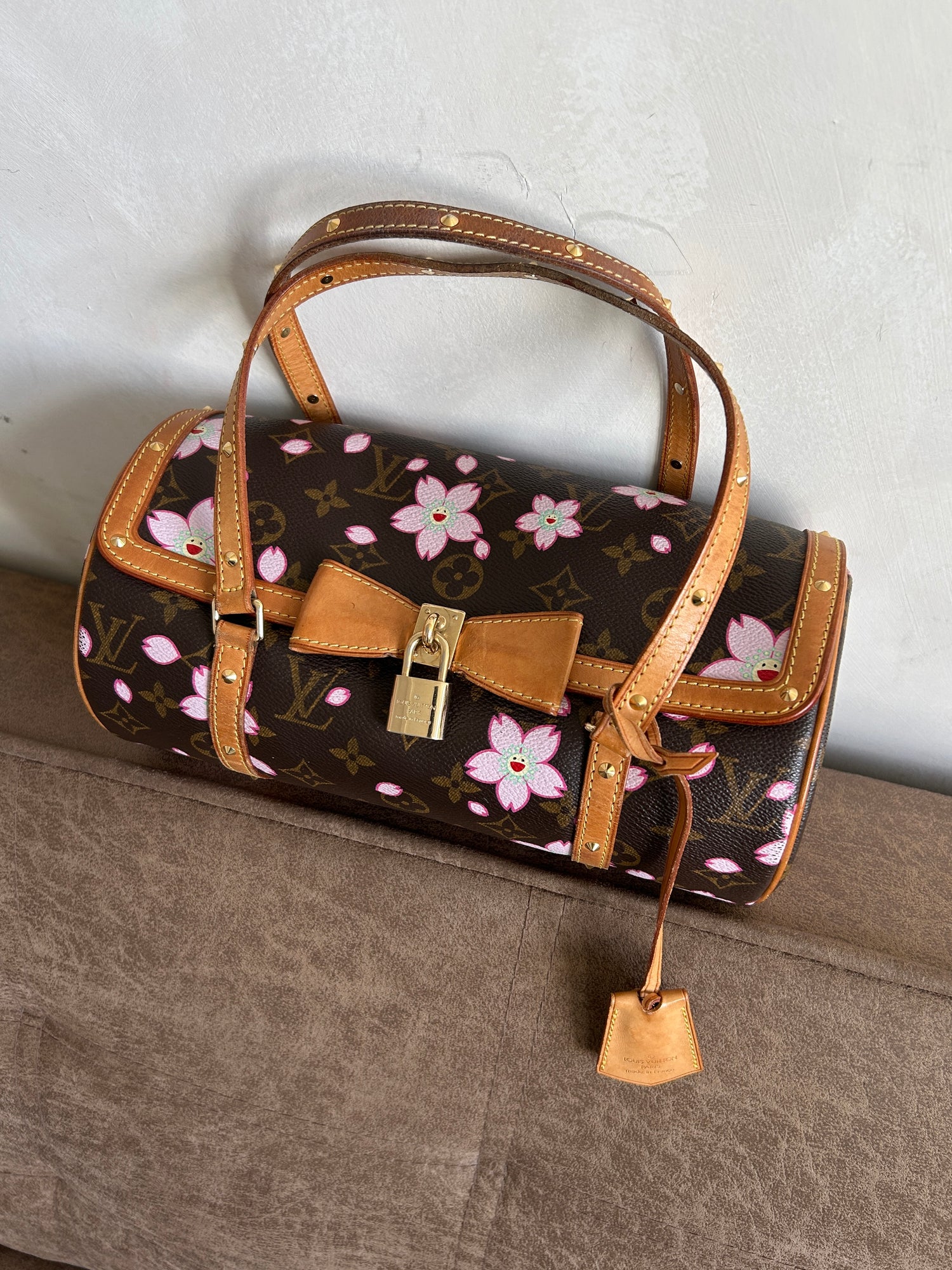 Vintage Louis Vuitton Takashi Murakami Cherry Blossom Papillon Handbag (2003)