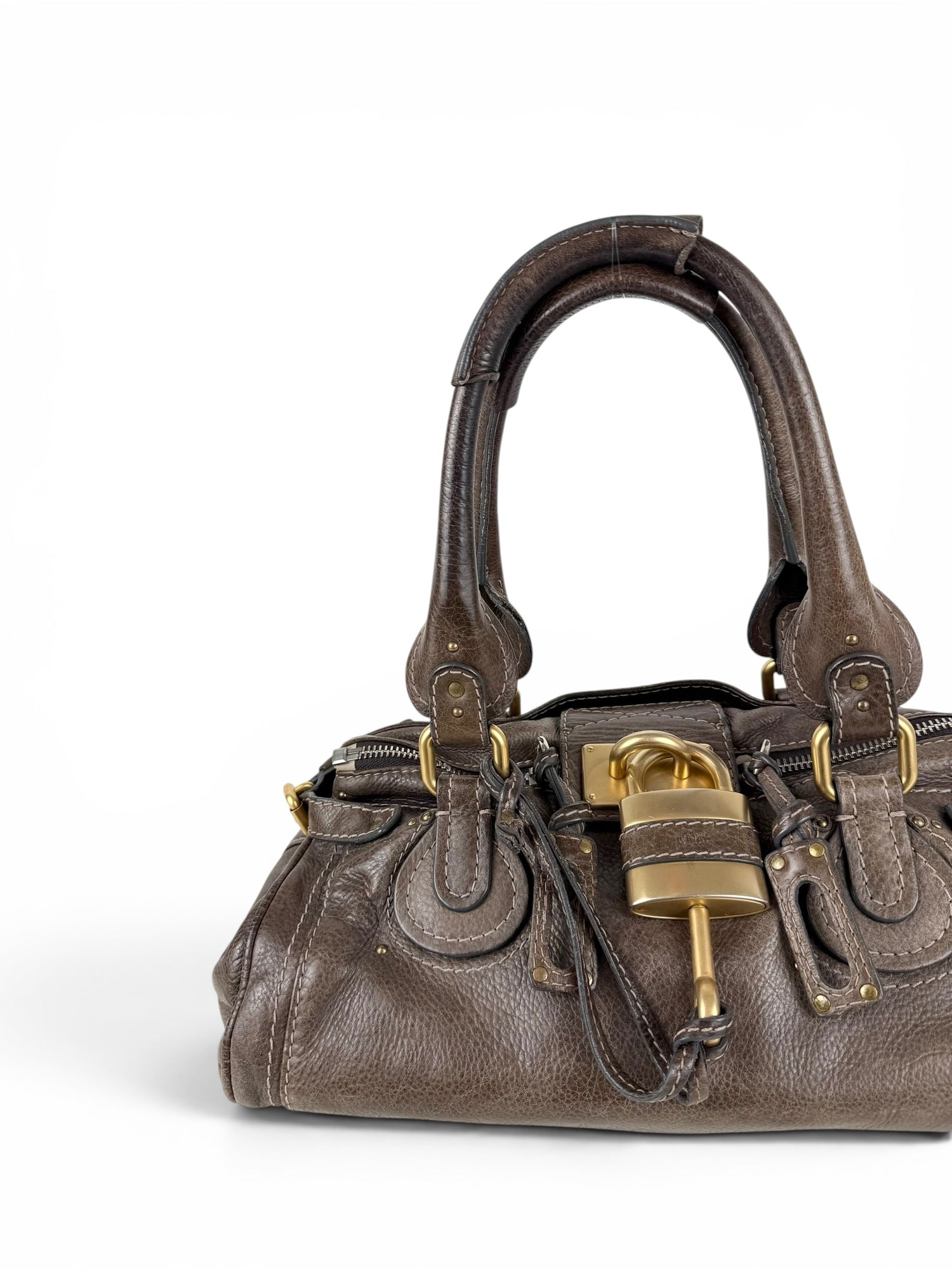 2009 Chloe Paddington Brown Leather Handbag GHW
