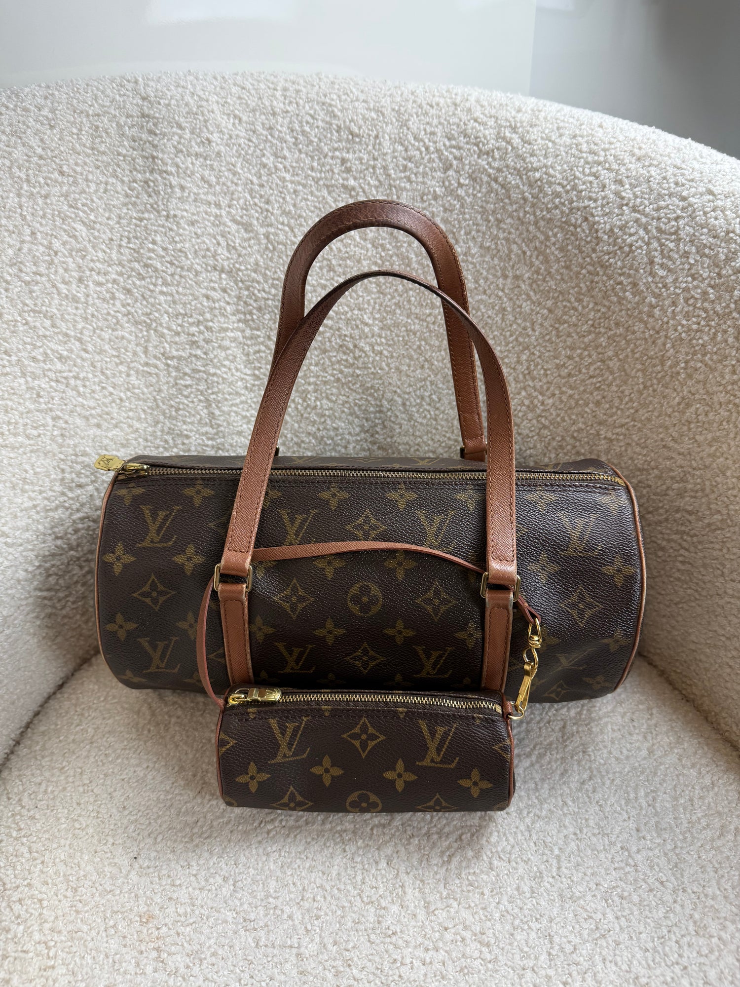 Vintage 1995 Louis Vuitton Papillon 30 + Mini Papillon Handbag