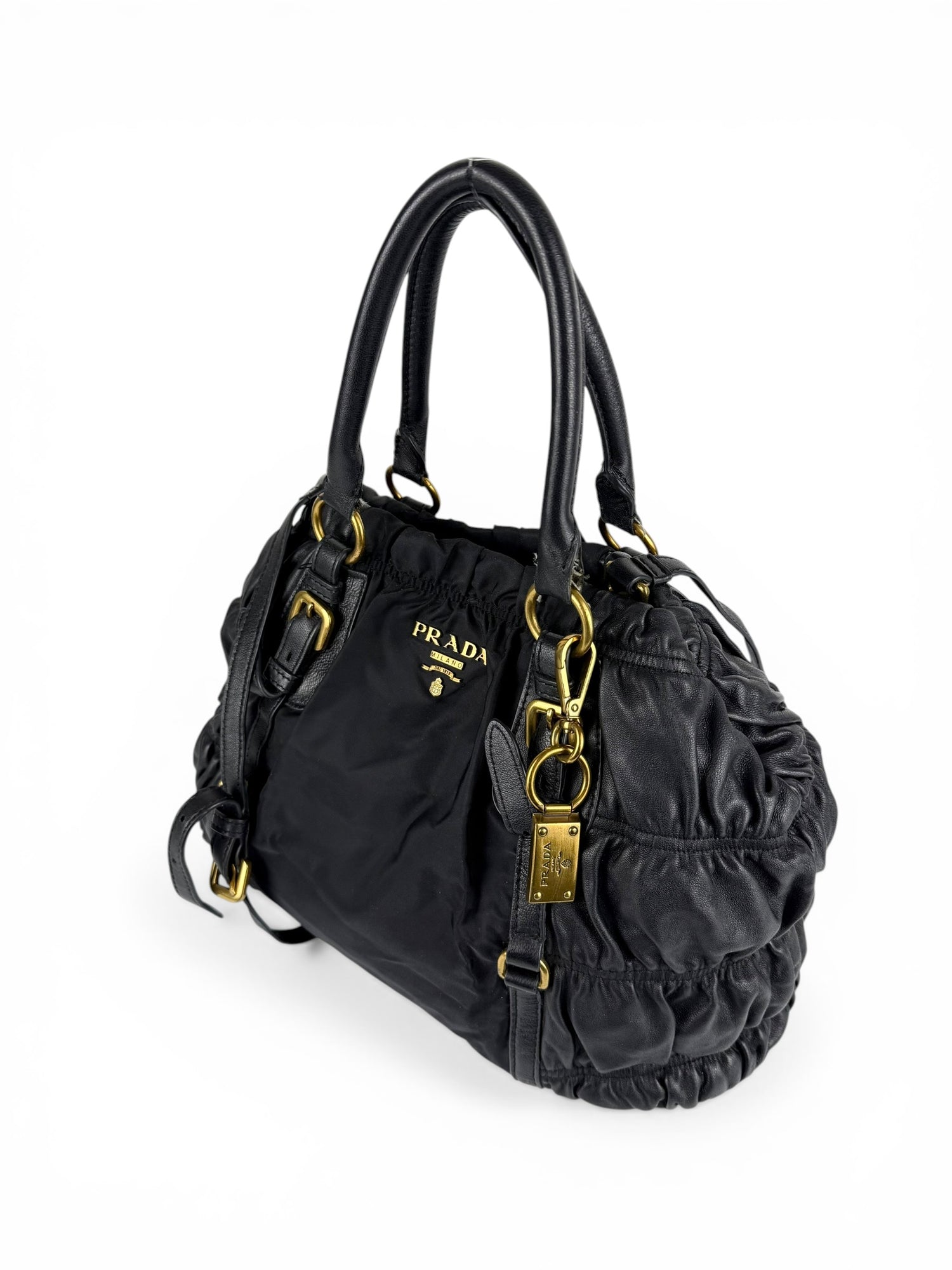 2010s Prada Tessuto 2Way Black Handbag