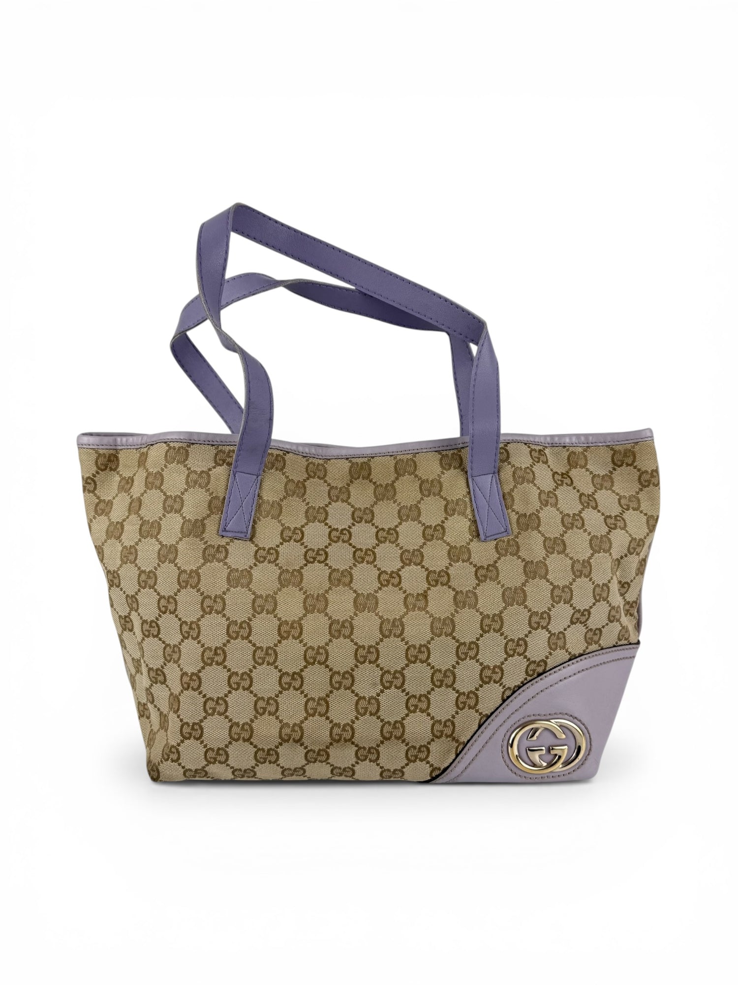 Vintage 90s Gucci GG Monogram Britt Tote Bag