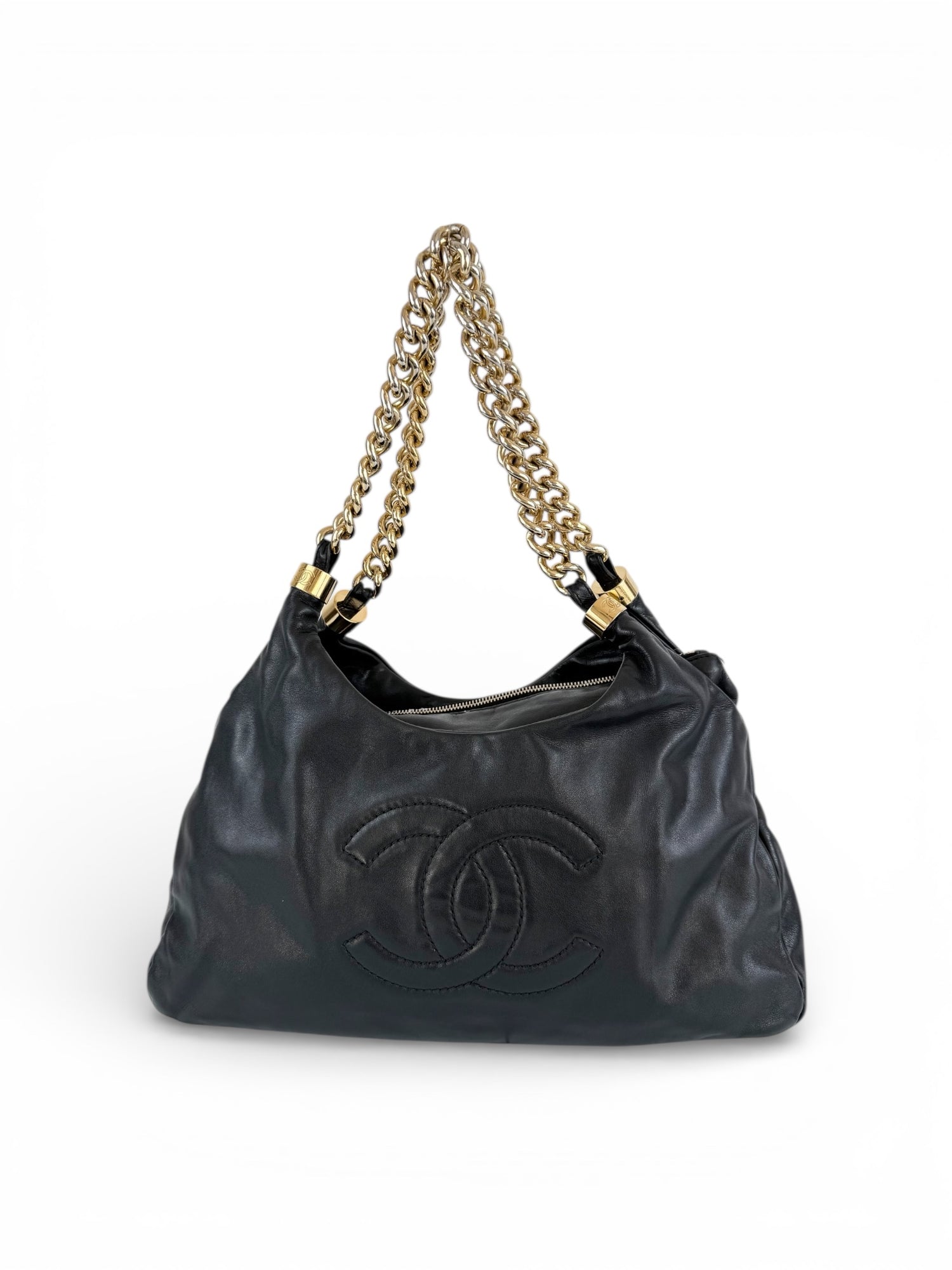 Vintage Chanel Rodeo Drive Lambskin Logo Handbag