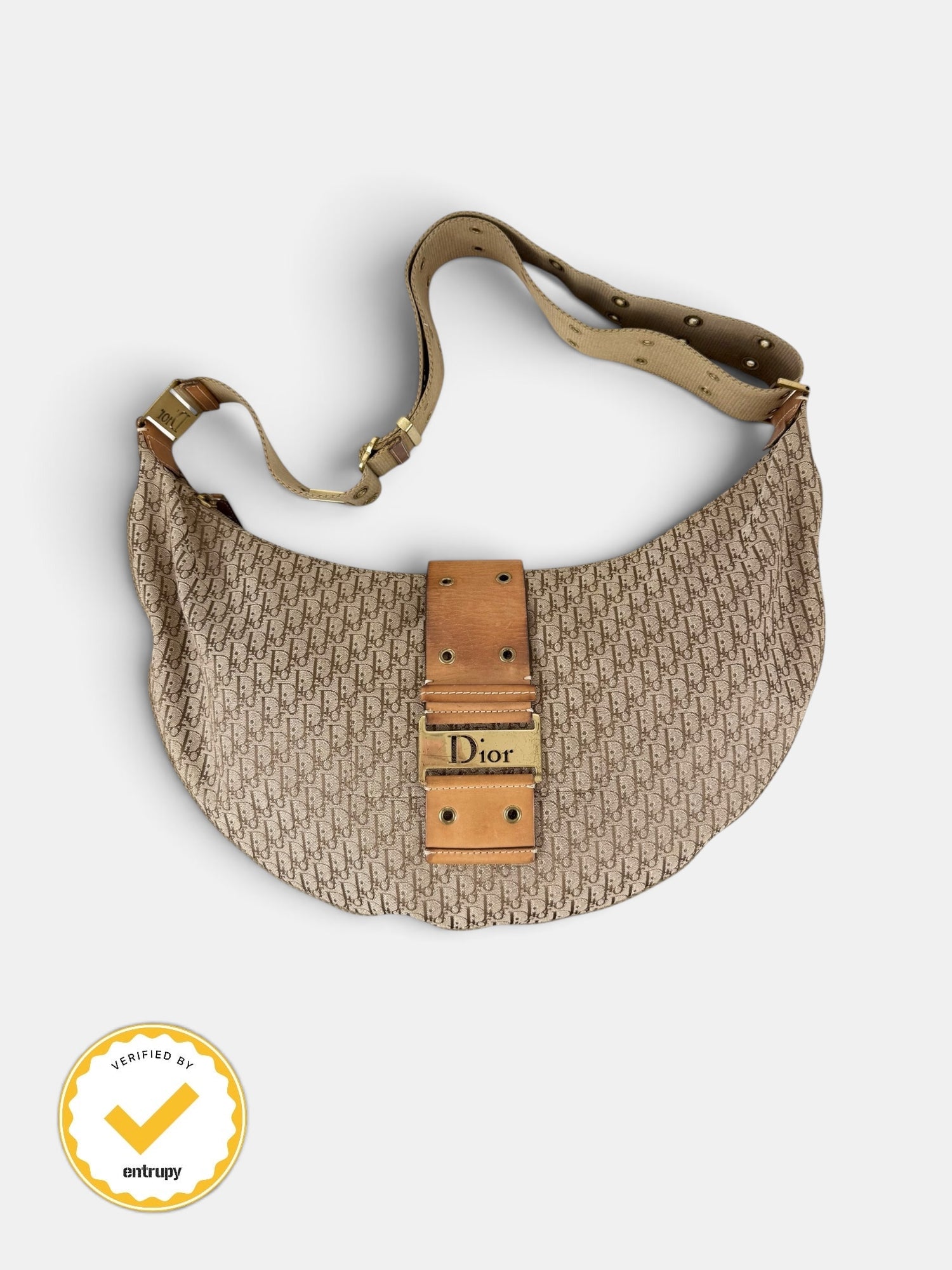 2003 Christian Dior Street Chic Large Croissant Hobo Bag