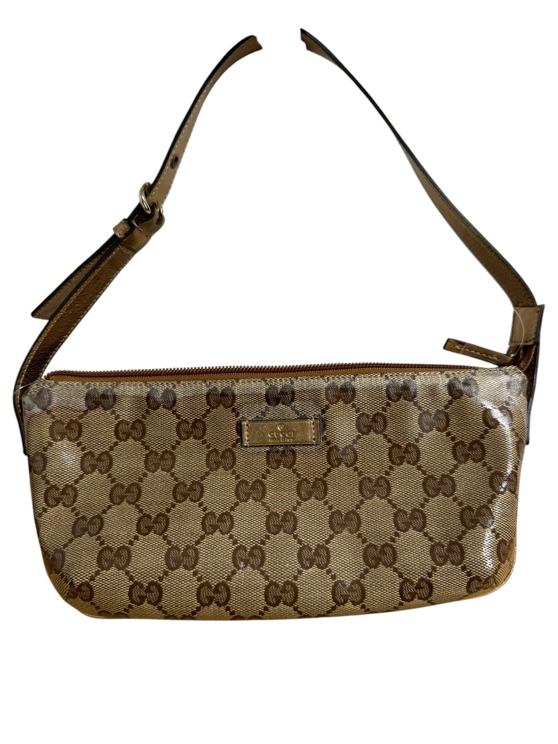 Vintage 2000s Gucci Monogram PVC Pochette Shoulder Bag