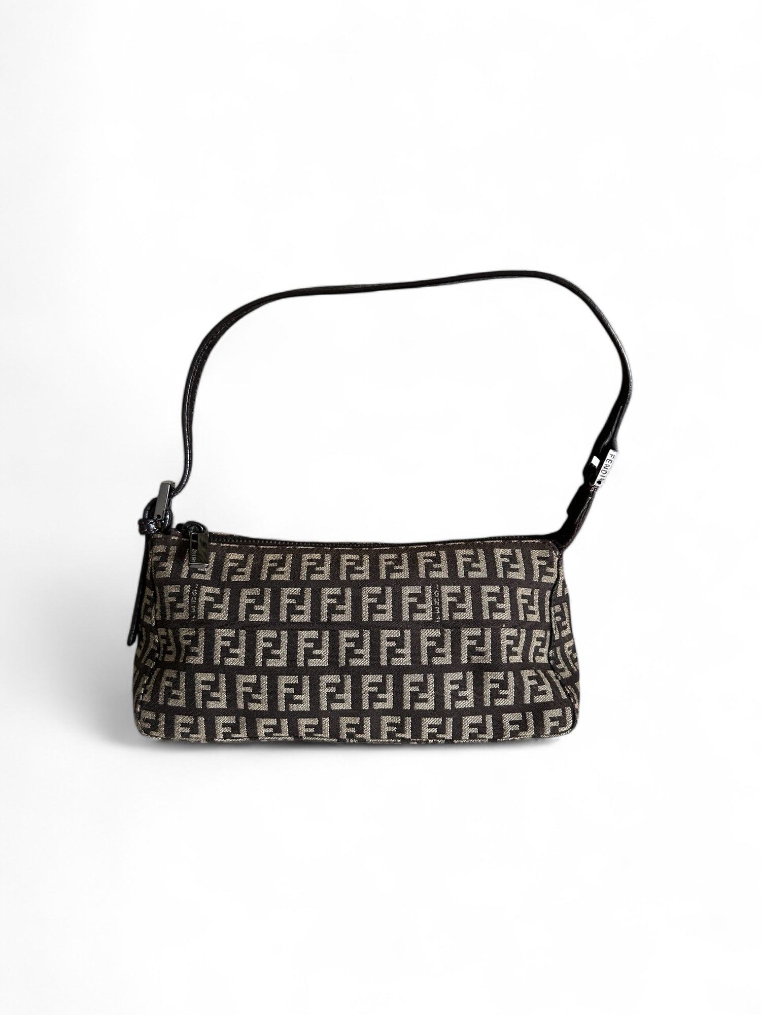Vintage Fendi Zucca Mini Shoulder Bag 90s