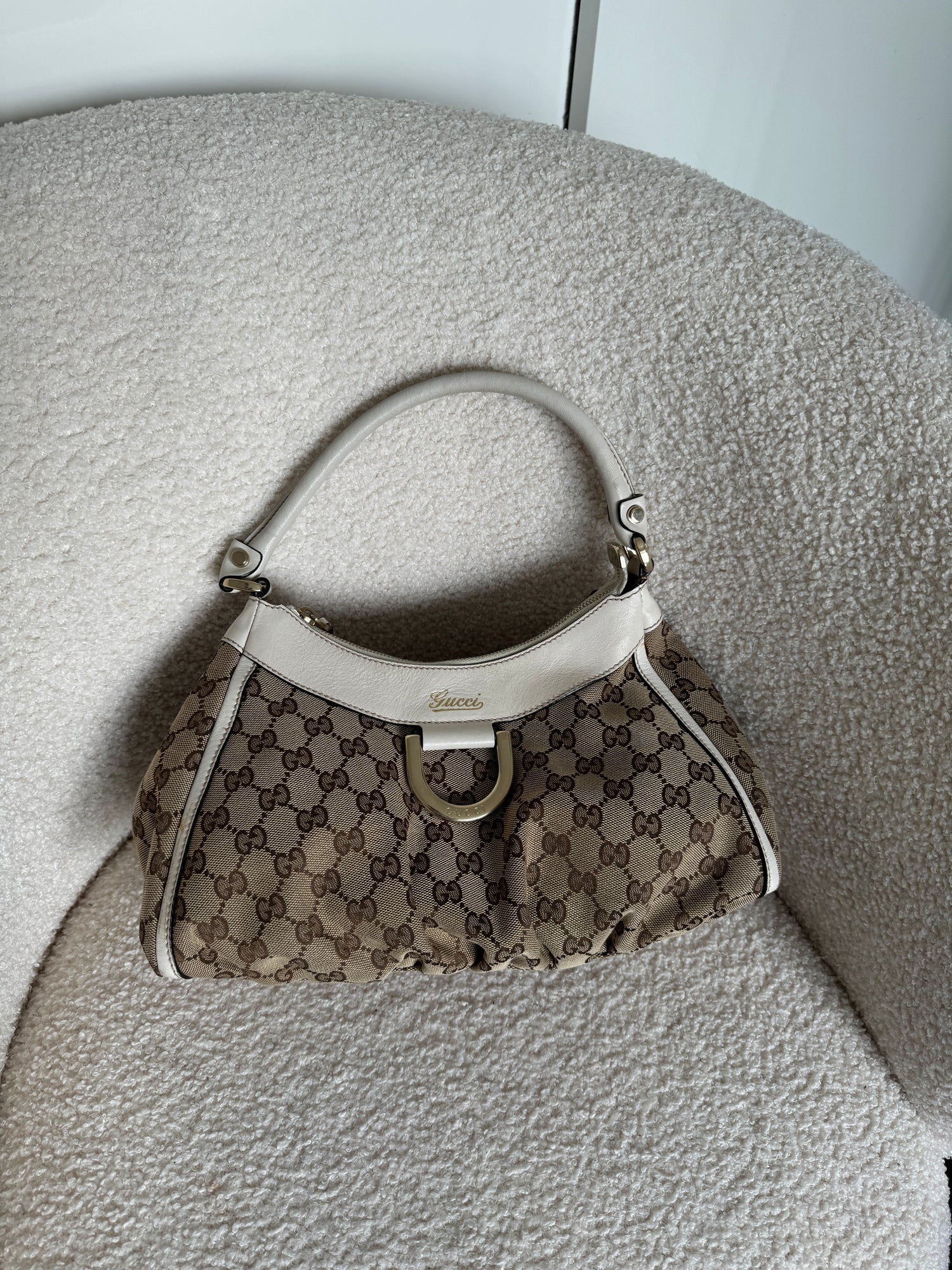 Vintage Gucci Monogram Mini D-Ring Shoulder Bag