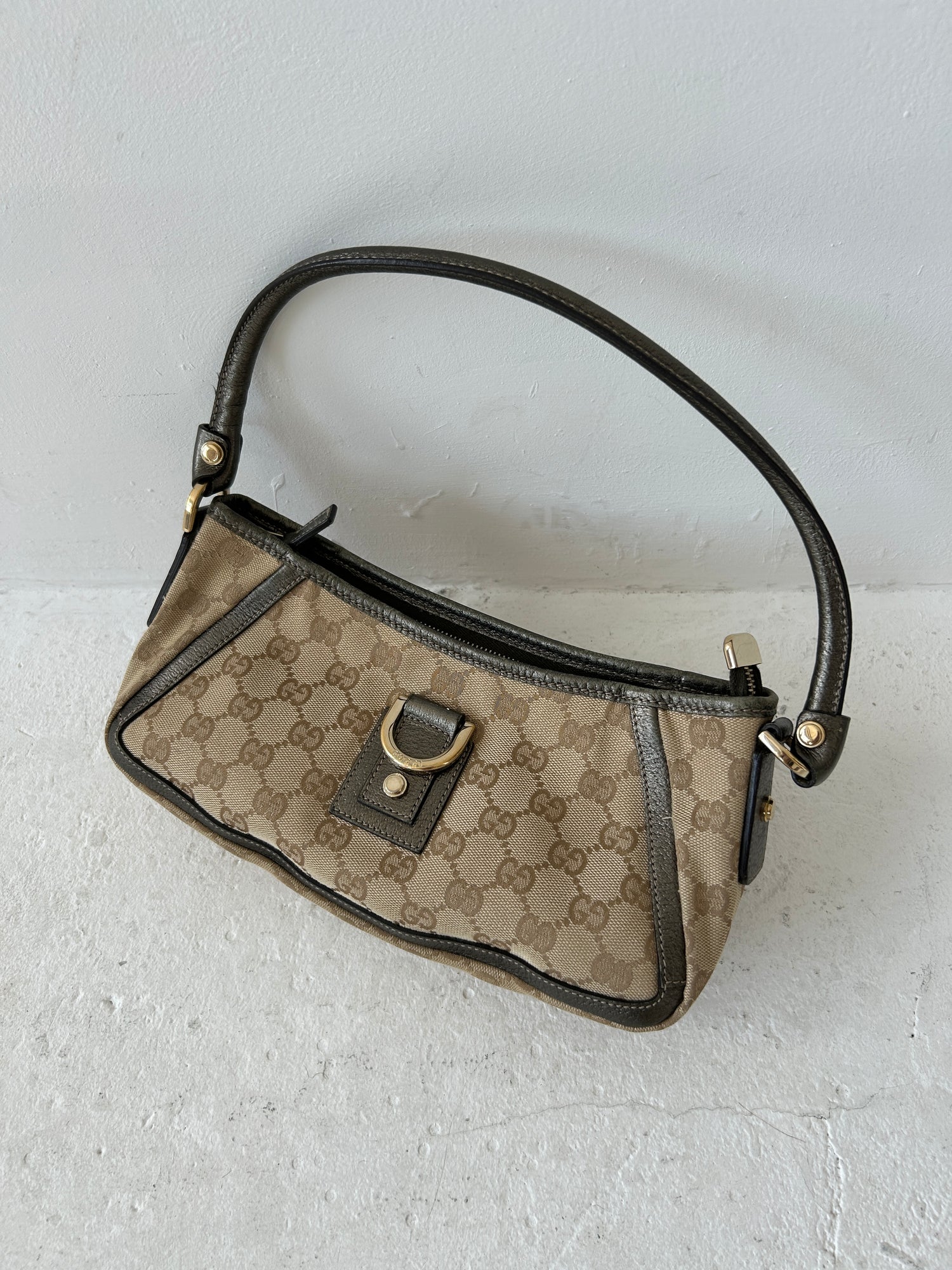 Vintage Gucci Monogram D-Ring Shoulder Bag