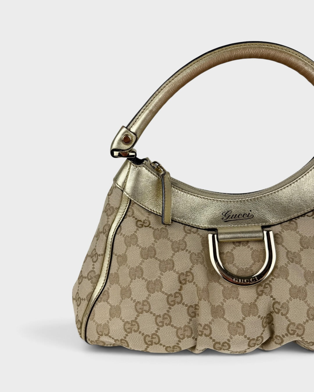 2000s Gucci Monogram Mini D-Ring Shoulder Bag
