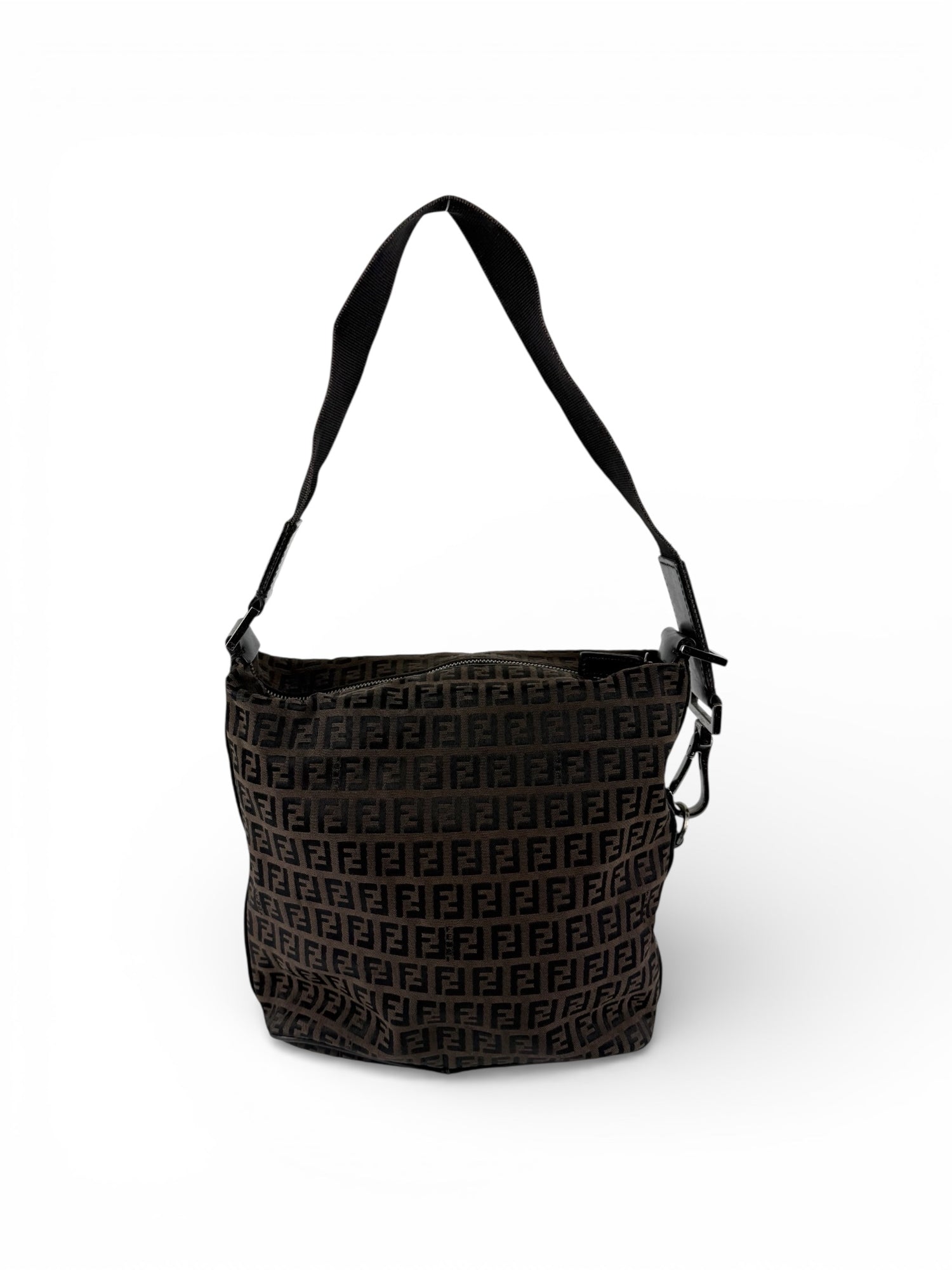 Vintage 90s Fendi Zucca Satchel Shoulder Bag