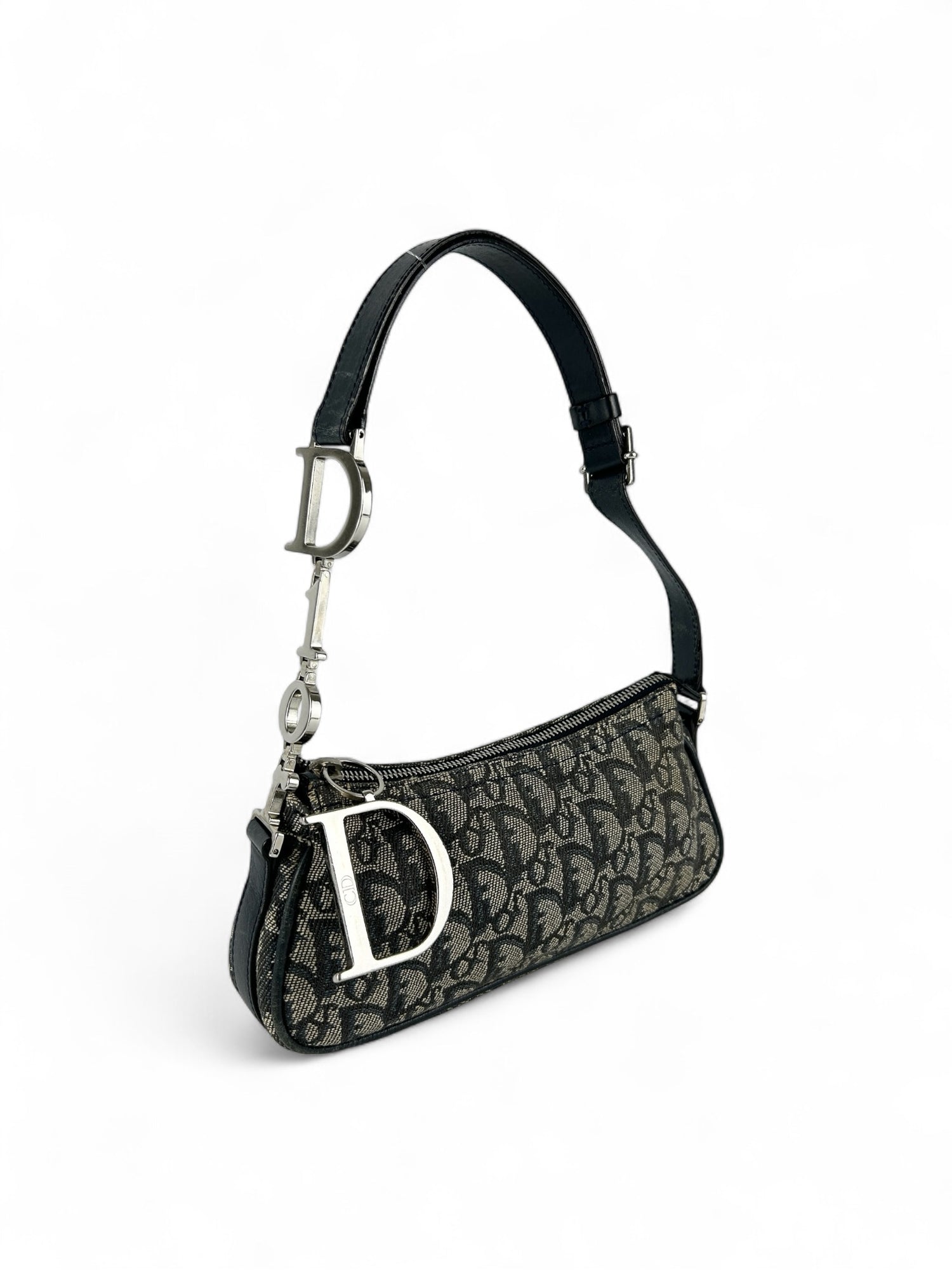 Vintage Christian Dior Monogram D Charm Shoulder Bag (2004)