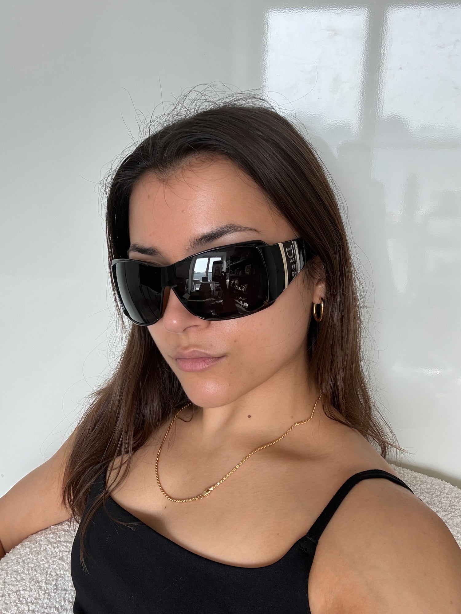 Vintage 2000s Christian Dior Oversized Shield Sunglasses